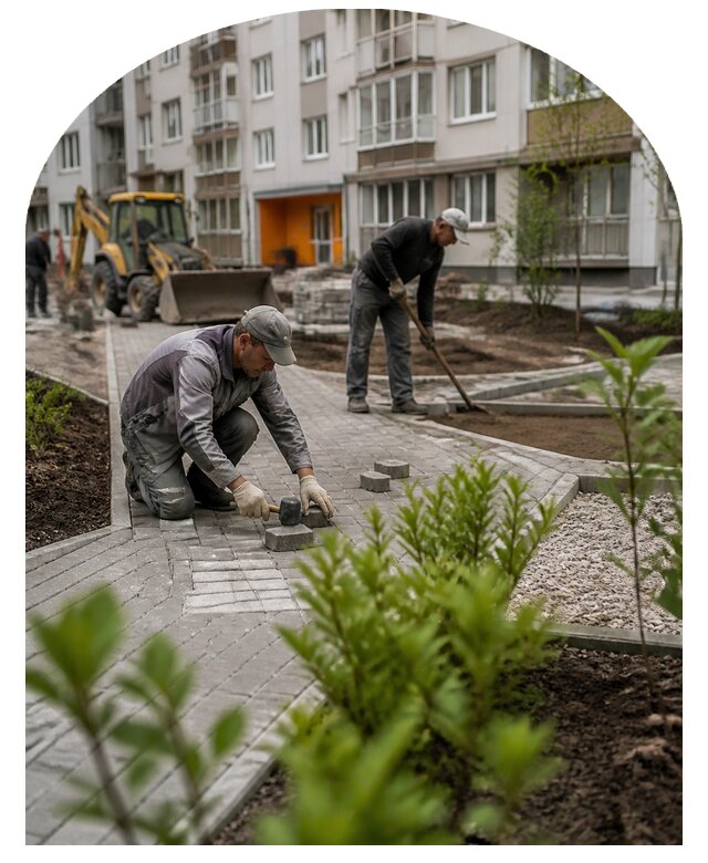 Благоустройство двора многоквартирного дома в Сарове